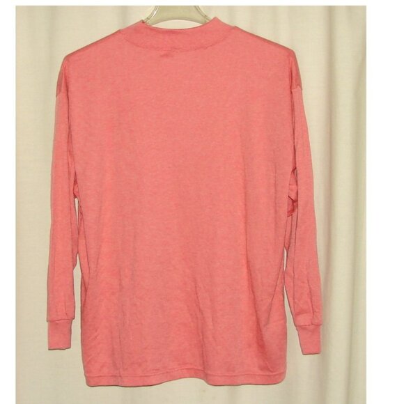 Vtg International Sportswear Mock Neck Pullover TOP, Plus Sz 2X, Salmon - Picture 3 of 5